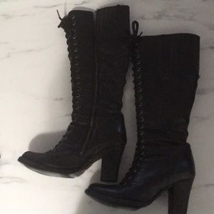 FRYE Villager Lace Up Knee Boots